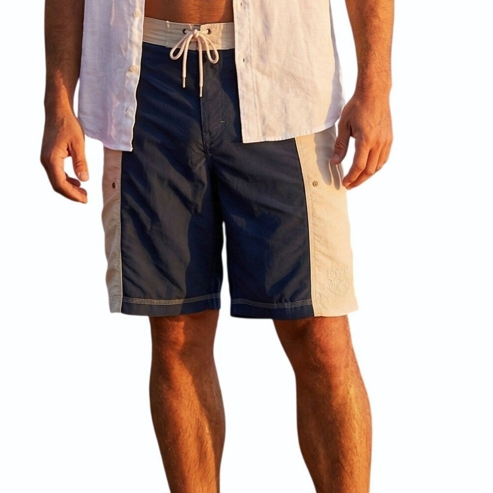 RARE Vtg Y2K Adidas Mens 54/L 2004 USA Olympic Team Authentic Navy Board Shorts